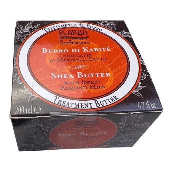 ELARTIA San Pellegrino ShEA BUTTER WITH SWEET ALMOND MIlK TREATMENT BUTTER 200ml - Picture 1 of 4